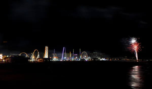 Coney Island Beach Fireworks — Stock Photo, Image