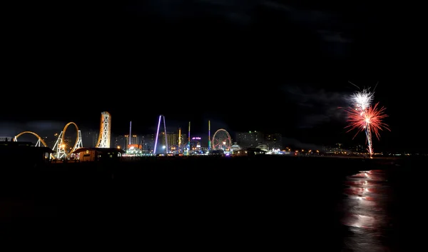 Coney Island Beach Fireworks — Stock Photo, Image