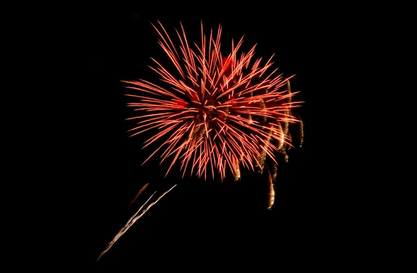 Feuerwerk am Strand von Coney Island — Stockfoto