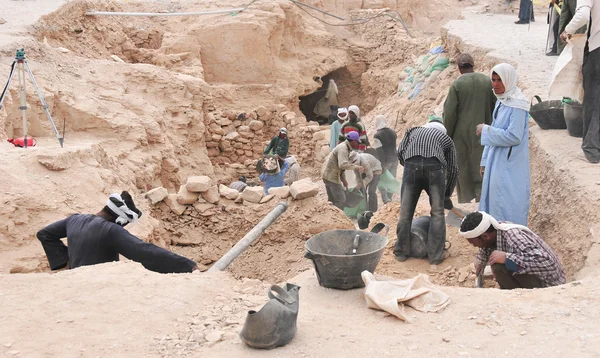 Arkeolojik kazı, Krallar Vadisi, Mısır — Stok fotoğraf