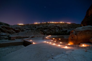 Petra, jordan, gece