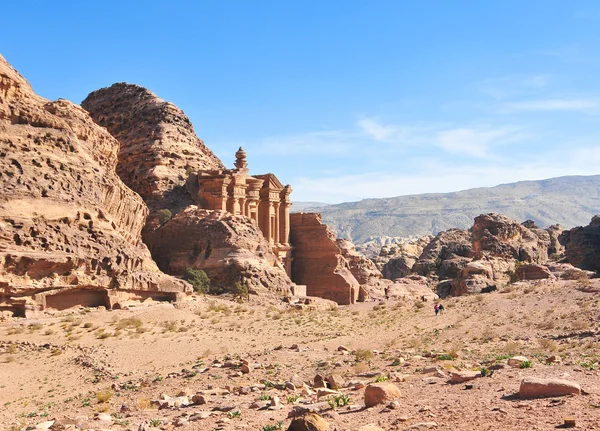 Ad deir, der Tempel des Klosters, Petra, Jordanien — Stockfoto