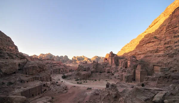 Petra, Jordánsko při západu slunce — Stock fotografie