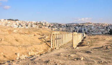 Roman Columns - Jerash, Jordan clipart