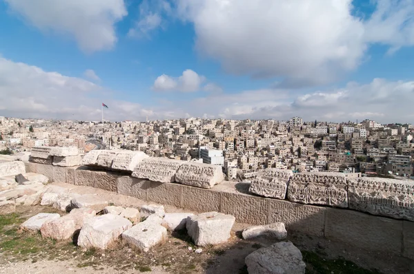 Ruinas romanas de la ciudadela - Ammán, Jordania — Foto de Stock