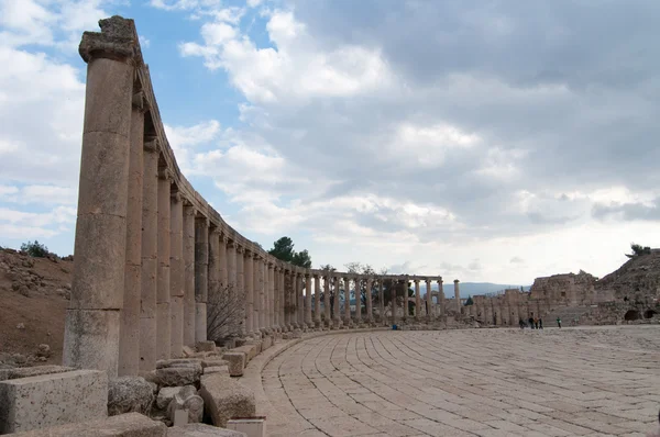 Forum Ovale - Jerash, Giordania — Foto Stock