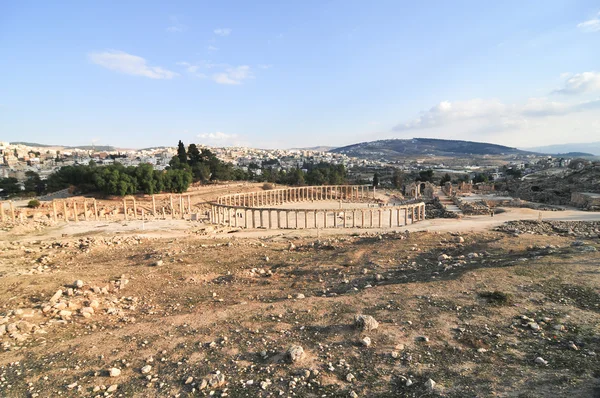 Fórum oval - Jerash, Jordânia — Fotografia de Stock