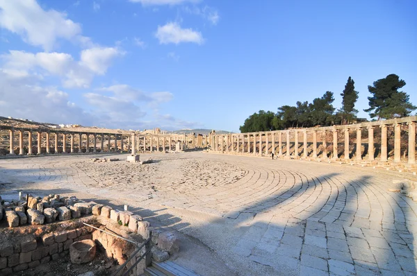 Forum Ovale - Jerash, Giordania — Foto Stock