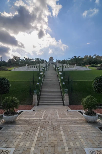 Jardins e Templo Bahai Haifa, Israel — Fotografia de Stock