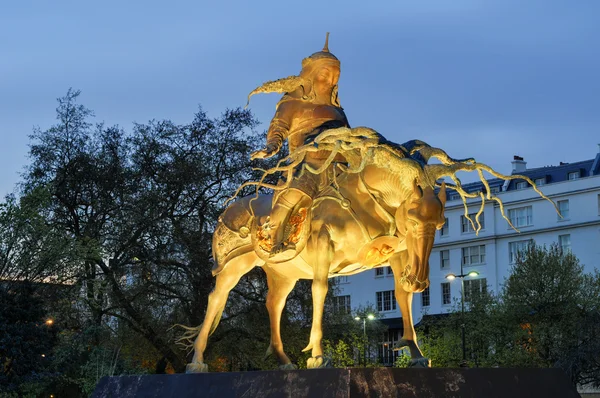 Czyngis chan statua, Londyn — Zdjęcie stockowe