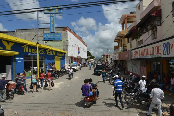 Higuey Busy City Street, Dominican Republic — Stock Photo, Image