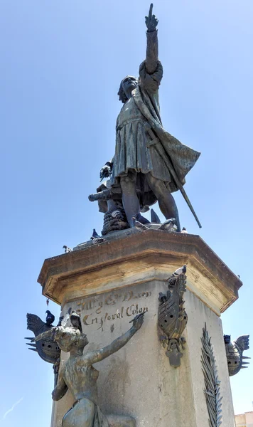 Estatua de Cristóbal Colón, Parque Colón, Santo Domingo, Caribe — Foto de Stock