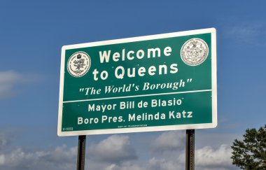 Queens'e işareti - New York hoşgeldiniz.