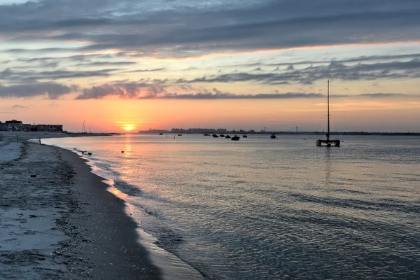 Pôr do sol dos Rockaways, Queens, NY — Fotografia de Stock