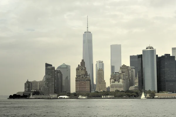 Вид на центр Манхэттена, Нью-Йорк — стоковое фото