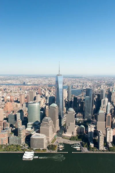 Letecký pohled na manhattan, new york — Stock fotografie