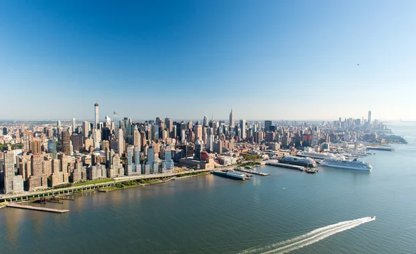 Flygfoto över manhattan, new york — Stockfoto