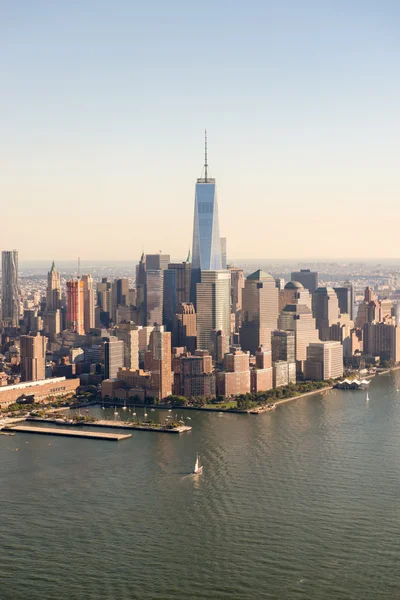 Flygfoto över manhattan, new york — Stockfoto