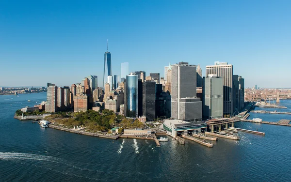 Letecký pohled na manhattan, new york — Stock fotografie