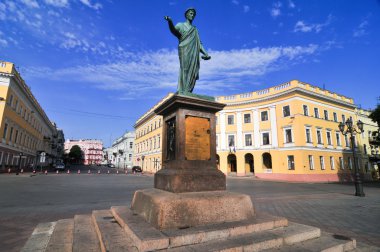 Odessa, Ukraine. Statue of Duke Richelieu clipart