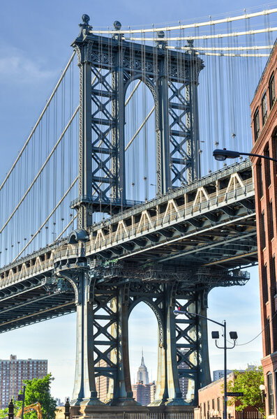 Manhattan Bridge from DUMBO (Down Under Manhattan Bridge Overpass), Brooklyn, New York