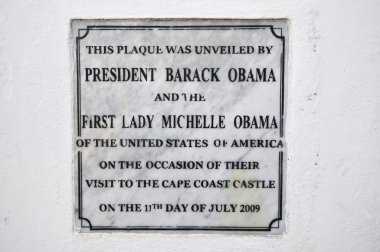 Cape Coast Kalesi Obama plak, Ghana