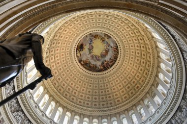 WASHINGTON, DC - SEPTEMBER 27, 2013: Dome inside of US Capitol, Washington DC clipart