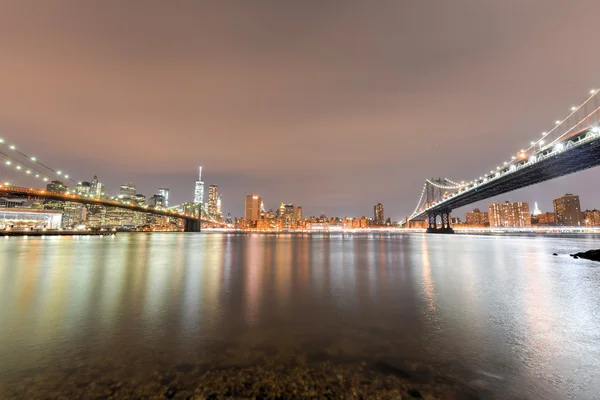 Brooklyn Bridge Park nachts — Stockfoto