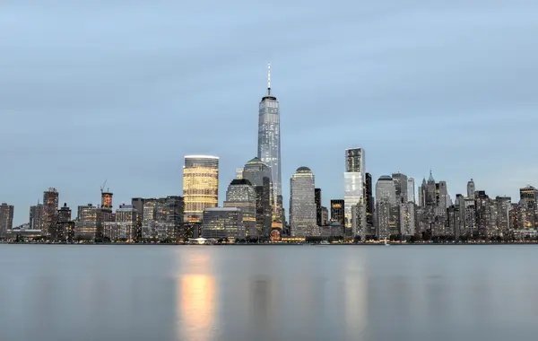 Вид на Нью-Йорк из Нью-Джерси — стоковое фото