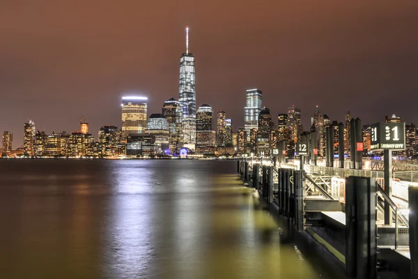 New York City skyline fra New Jersey – stockfoto