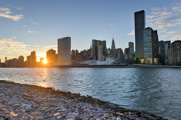 Vista de Manhattan da Ilha Roosevelt — Fotografia de Stock