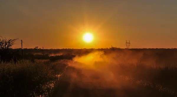 Driving Dirt Roads, Zambie — Photo