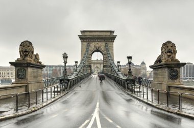 Szechenyi zincir köprü - Budapeşte, Macaristan