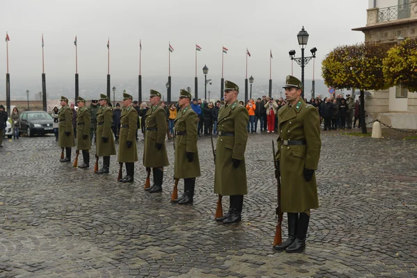 Sandor Palace - Cambio della Guardia, Ungheria — Foto Stock