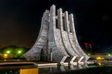 Kwame Nkrumah Memorial Park geceleri - Accra, Gana