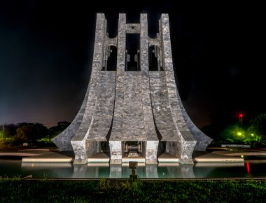 Kwame Nkrumah Memorial Park geceleri - Accra, Gana