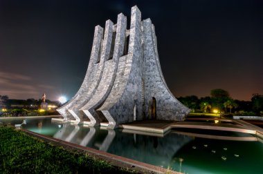 Kwame Nkrumah Memorial Park geceleri - Accra, Gana