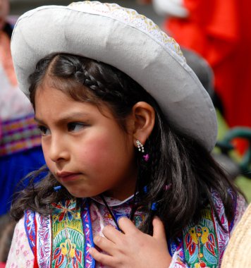 Perulu çocuk Milli kıyafetleri - Arequipa, Peru