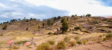 Titicaca gölü, Peru etrafında sahne