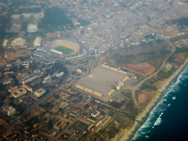 Luftaufnahme des Unabhängigkeitsplatzes - accra, ghana — Stockfoto