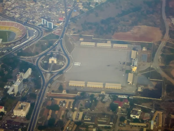 Вид с воздуха на площадь Независимости - Аккра, Гана — стоковое фото