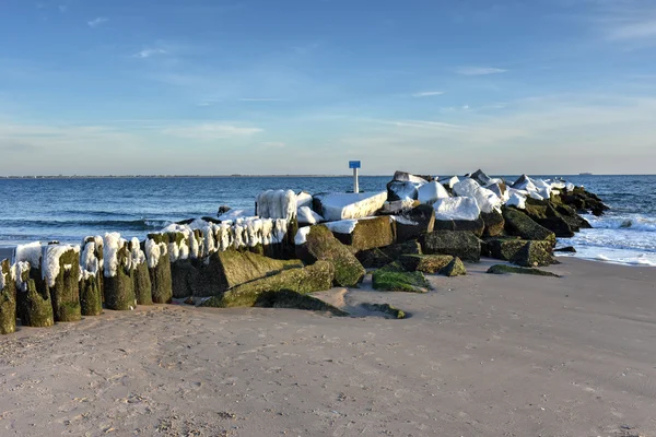 Coney Island Beach, Winter — Stock Photo, Image