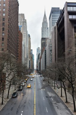 View along 42nd Street, Manhattan clipart