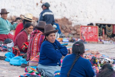 Inca Market in Chichero, Peru clipart