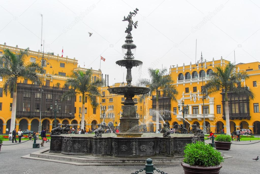 Plaza de Armas (Plaza Mayor) of Lima, Peru