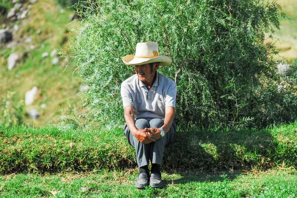 Peruánský farmář v Arequipa — Stock fotografie