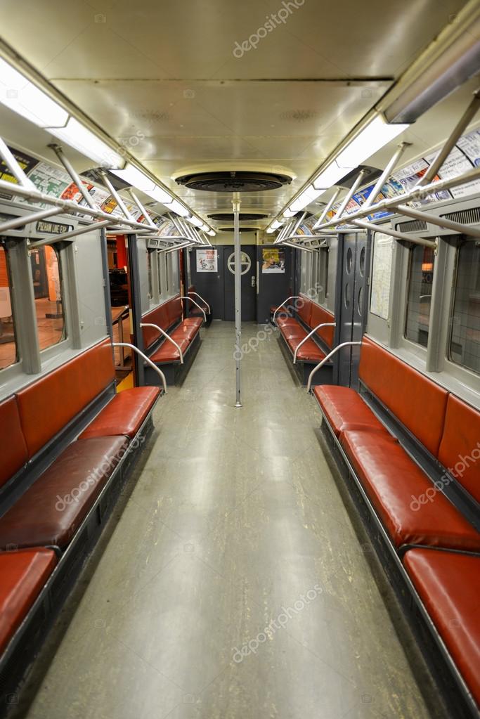 BROOKLYN, NEW YORK - SEPTEMBER 15, 2012: New York Transit Museum with vintage train.