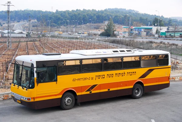 Bullet Proof Bus in Gush Etzion, West Bank — Stock Photo, Image