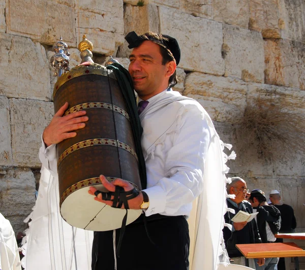 Bar Mitzvah op Klaagmuur, Jeruzalem — Stockfoto