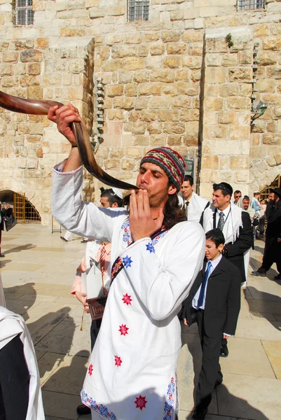 Bar Mitzvah em Western Wall, Jerusalém — Fotografia de Stock